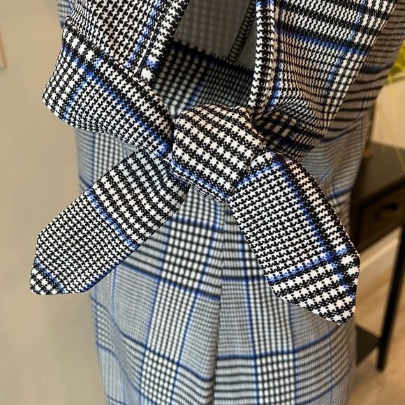 NWT WOMENS DRESS BY INSPIRED HEARTS BLUE BLACK & WHITE PLAID SIZE LARGE - Picture 4 of 15